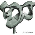 Mitochondria sculpture by John Rhoden - Scan/ Painter Classic, 6/12/10 