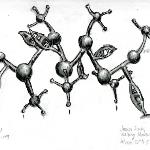 Walking Molecular Flower by James Surls - Scan/ Painter Classic, 12/5/10 