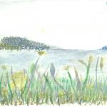 Lake scene  - Watercolors/ Scan, 1997 