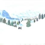Winterscape  - Watercolors/ Scan, 1997
