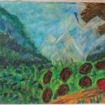 View of Alps  - Watercolors/ Scan, 4/8/97, Final Grade: B