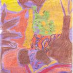 Still Life - Crayon/Watercolors, Fall 1989