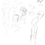 Character and Bead sketches - Scan, 2010