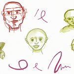Face practice - Bamboo Paper, 2025