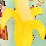 Banana sticker - Markers/ colored pencils, June 2025