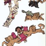 Dorothy, Scarecrow, Toto, Queen of the Field Mice and Flying Monkeys (with king and queen) from the Wonderful Wizard of Oz